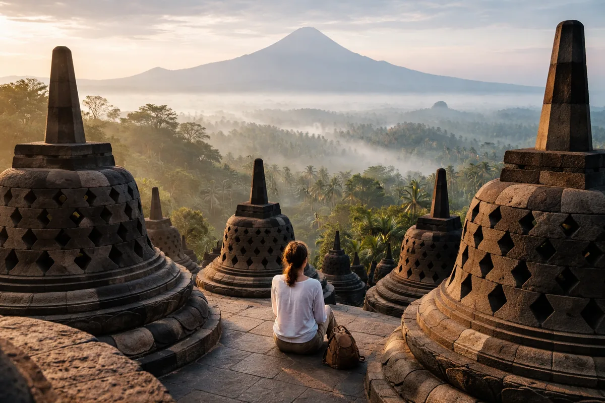 Quel est l'intérêt de visiter Borobudur pour les voyageurs en quête de spiritualité ?